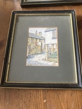 Four  Nigel Hallard  Oil On Board, Framed Mousehole  Miniature Paintings  