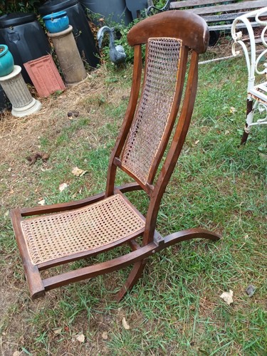Antique folding campaign chair - folding,