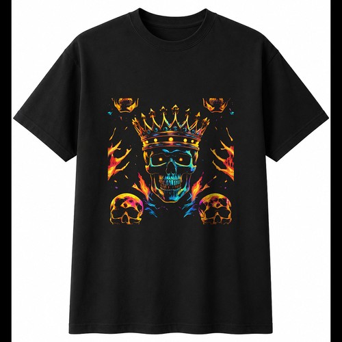 Colourful skull with - colourful,