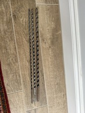 3 x Extra long Long Auger Drill Bits 7mm 12mm 15mm ~VGC