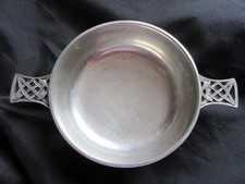 SCOTTISH PEWTER CELTIC QUAICH
