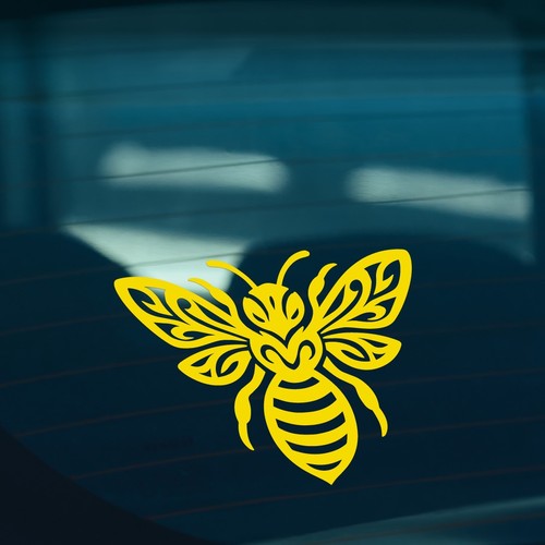 Tribal bee sticker window - tribal,