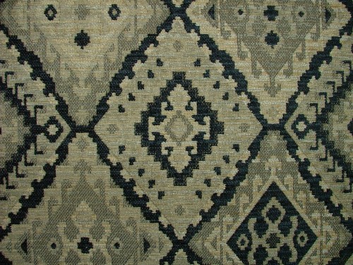 Indigo blue kilim chenille - blue,