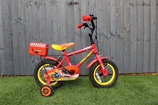 Apollo Firechief Kids Bike - 12" wheel - Removable Stabilisers - Suit 3 - 6 yrs