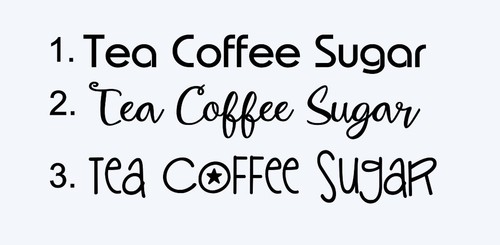 Tea coffee sugar vinyl - sugar,