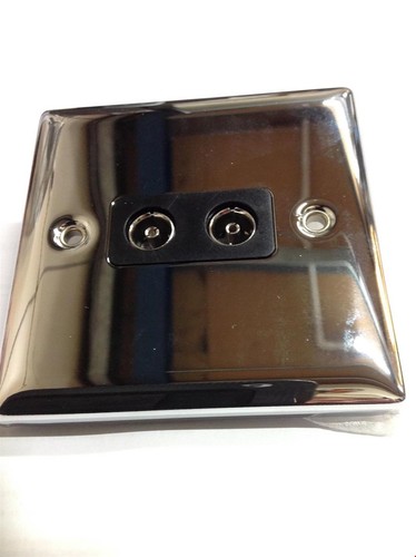 Volex twin skt black - twin,