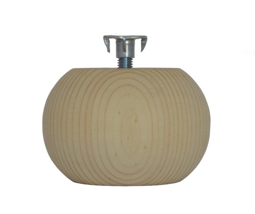 Large pine plain bun foot - pine,