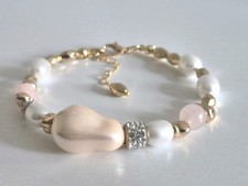 Cream baroque white pearls - cream, baroque,