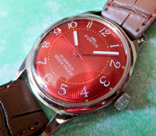 Red dial fortis jewel - red,