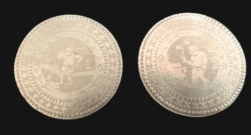 Duo antique mother pearl - of,