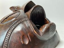 Vintage West African Hand Carved Wood Tribal Mask Wall Art