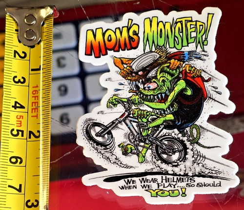 Rat fink mom - rat, 2"x3"