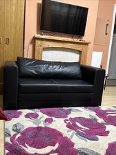 Faux Leather Sofa Bed 3 Seaters