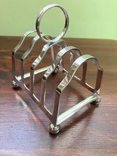 Vintage silver plate toaster - silver,