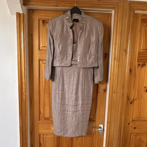 Frank usher taupe satin - uk,