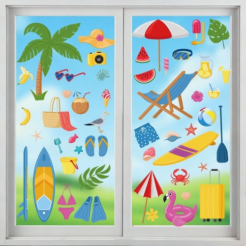 Summer tropical window - summer,