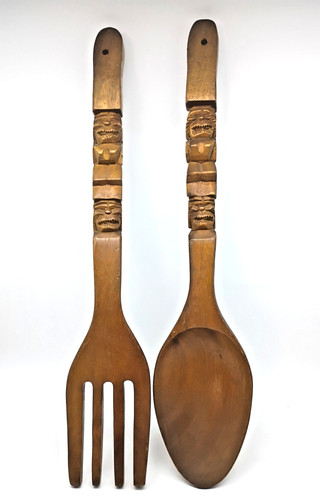 Vtg mcm large wood - wood, spoon