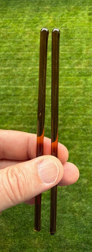 Vintage mcm amber solid - solid, glass