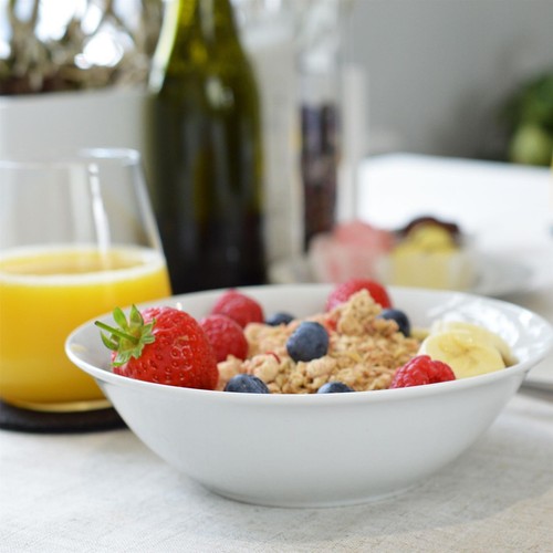 Classic white cereal bowls - white,