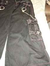 Vintage Tripp Daang Goodman NyC Gothic Handcuff Skull Bondage Pants Wide leg