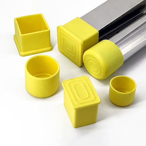 Yellow rubber chair ferrules - rubber,