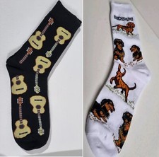 Acoustic Guitar, Dachshund, Sausage Dog Socks, Dad, Father, Brother, Birthday