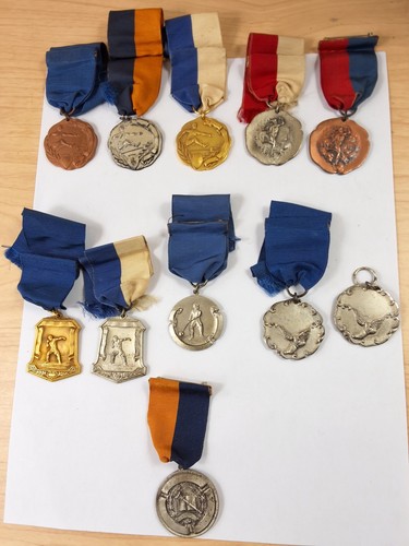 1940s sports medals unengraved - medals,