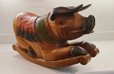 Large  Wooden Rocking Pig -