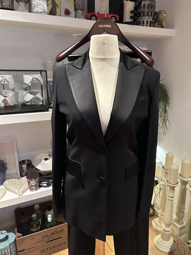 Crombie black satin trouser - crombie,