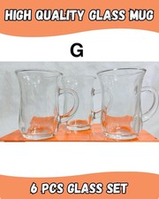 6 CRYSTAL GLASS TEA, CHAI