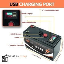Lifepo4 12v 150ah - 12v,