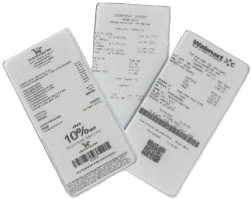 Dolls house till receipts - house,