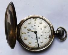 NO RESERVE HM 1917 WW1 BRAILLE Silver Waltham Pocket Watch Vintage Antique