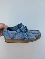 Clarks Wallabees Blue Camo