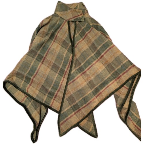 Chaps tartan green cape - chaps, jacket