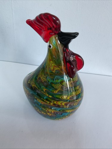 Art glass cockerel - glass,