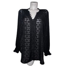 Torrid Black Metallic Sheer