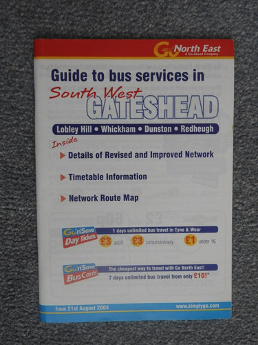 Guide north east - north, bus