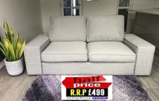 RRP:£399 IKEA KIVIK TWO SEATER TIBBLEBY LIGHT GREY FABRIC SOFA LONDON DELIVERY