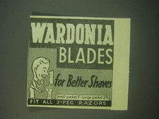 1940 Wardonia Blades Ad -