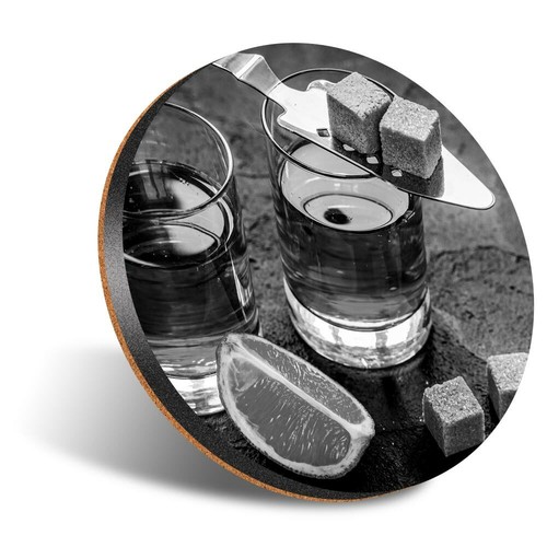 Round 12cm coaster bw - coaster,