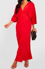 boohooPetite Bias Cut AngelSleeve Maxi Dress SIZE 14 WORN ONCE *