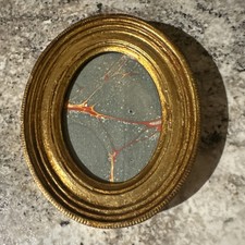 Small Old/ Vintage oval shaped Wooden Picture Frame. Gilt 