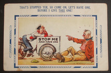 Old BAMFORTH Comic ICE CREAM SELLER ICES STOP ME BUY ONE BIKE BICYCLE FRIDGE