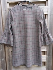 Zara Plaid Grey Dress Size
