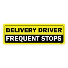 Delivery Driver Frequent Stop Self Adhesive Sticker - Courier Van Decal SG054