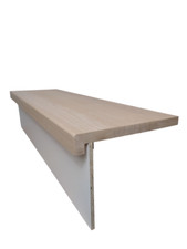 Solid OAK tread and white