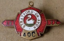 1977 STRATFORD-ON-AVON Race Course Members Enamel Badge Horse Racing Memorabilia