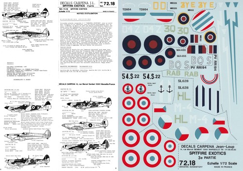 Carpena decals spitfire - carpena, 1/72