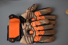 Goalkeeper Gloves Uhlsport Orange White Steel Support